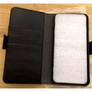 New Stylish Leather Wallet Folio Case - iPhone 6/6s - Black Card Holder Magnetic